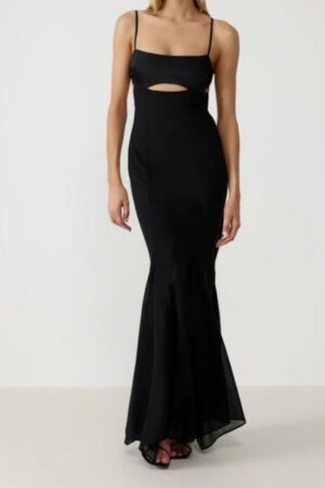 Midnight Cutout Mermaid Gown