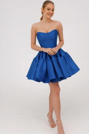 The Royal Blue Bustier Party Dress