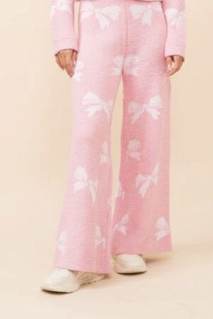 Pink Bow Fluffy Trouser