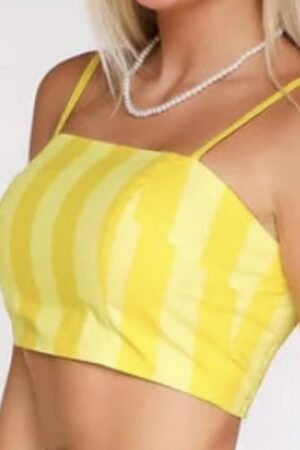 Lemon Sun Strip Top