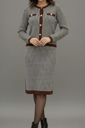 Heritage Houndstooth Knit Co-Ord Set