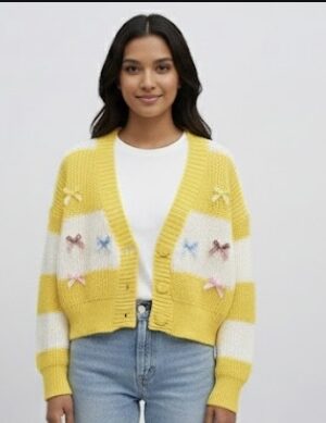 Soleil Bow Knit Cardigan