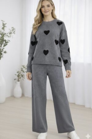 Noir Amour grey Knit Co-Ord