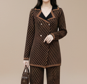 Mynway Mocha Striped Luxe Co-Ord