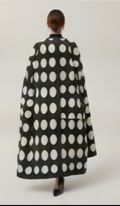 Polka Noir Statement Overlay Dress - Image 6