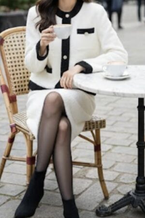 Mynway Elegant Contrast Tweed Co-Ord Set