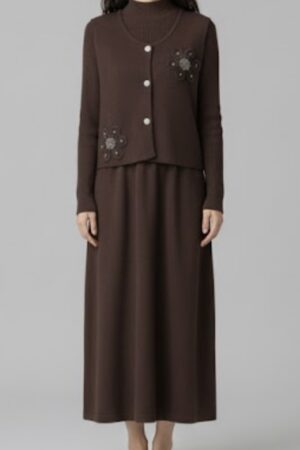 Mynway Luxe Rib-Pleat Co-Ord Dress