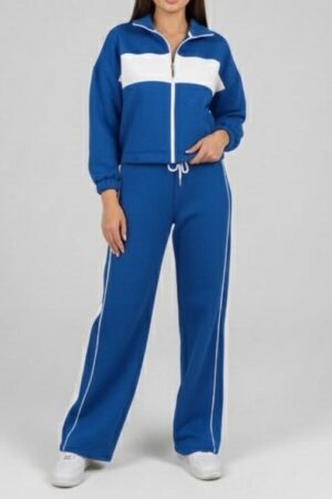 Royal Contrast Zip Track Set