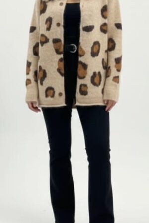 Mynway Luxe Leopard Knit Cardigan