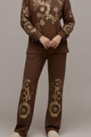 Mynway Cocoa Baroque Knit Co-Ord
