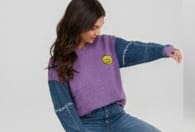 Mynway Violet Denim Knit Sweater - Image 5