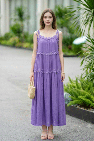 Lavender Bloom Maxi Dress