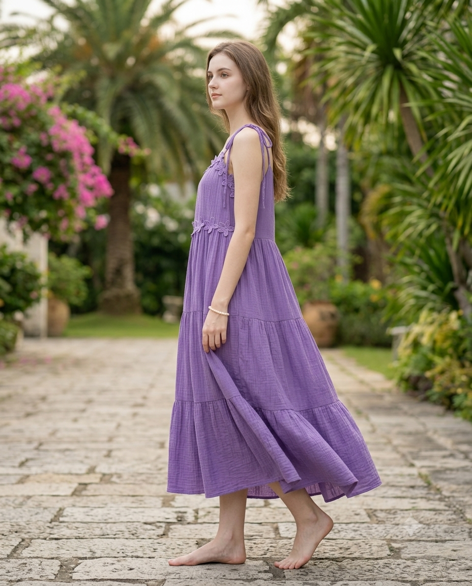 Lavender Bloom Maxi Dress - Image 3