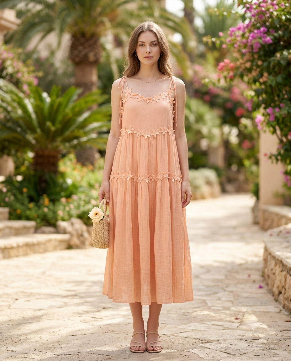 Peach Blossom Maxi Dress - Image 2