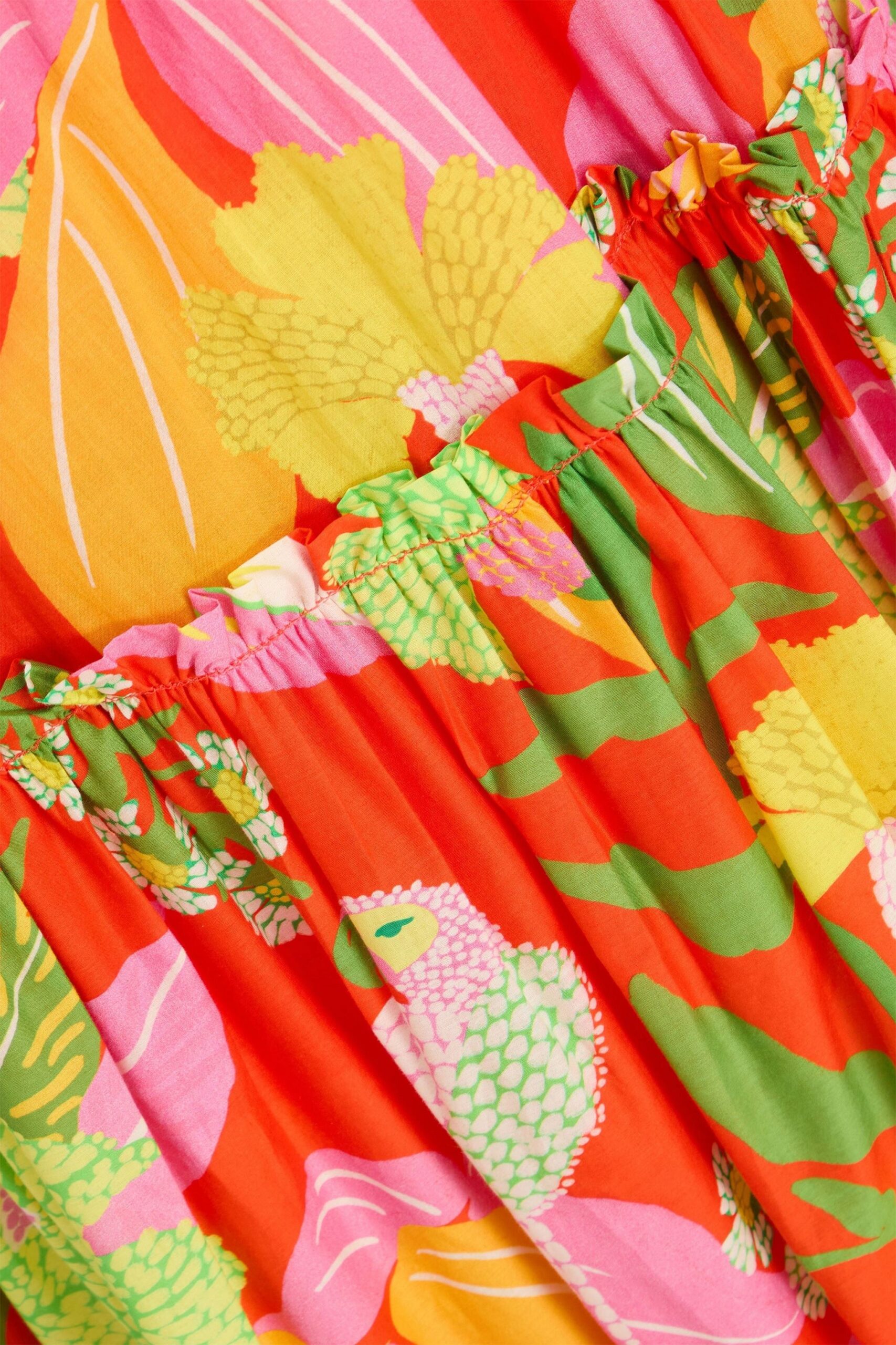 Mynway Tropical Printed Smocked Maxi Dress - Image 8