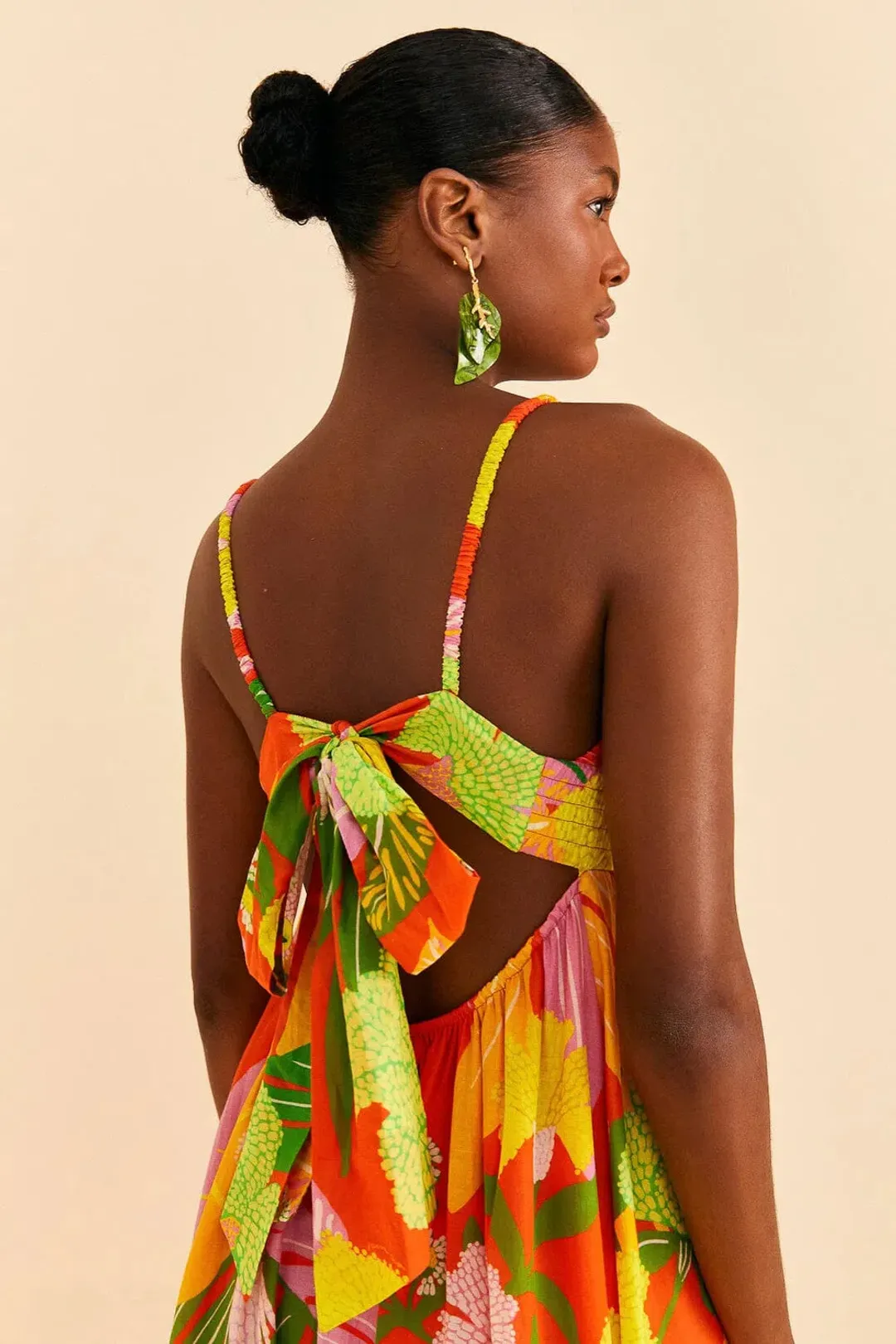 Mynway Tropical Printed Smocked Maxi Dress - Image 5