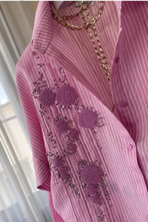 Lumière Embellished Stripe Shirt