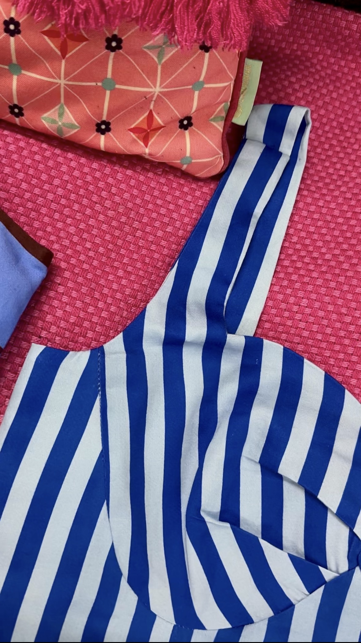 Blue & White Striped Wide-Leg Style Dress - Image 2
