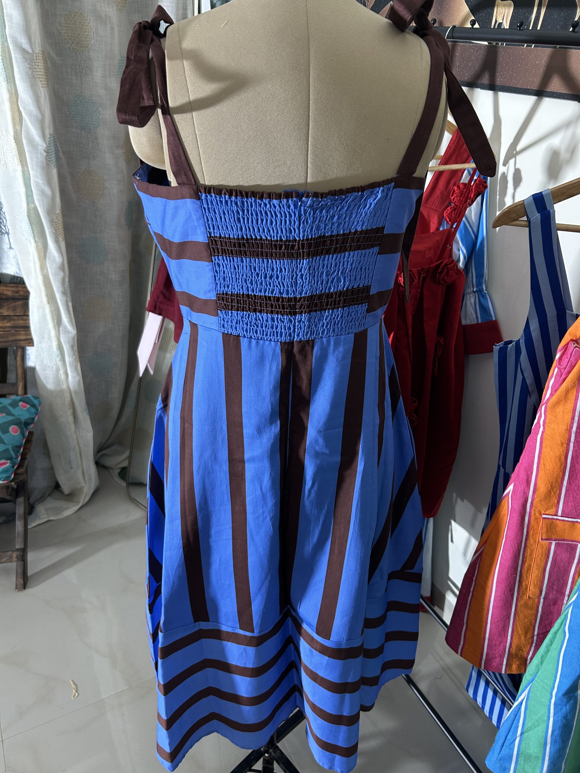 Cobalt Cocoa Stripe Maxi Dress - Image 3